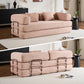 79-Inch Folding Convertible Sofa Bed – Oversized Corduroy Boneless Futon Loveseat & Floor Couch for Small Spaces