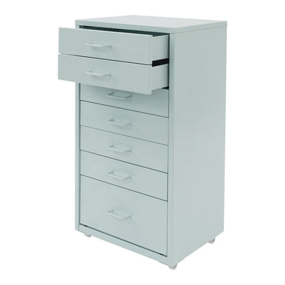 7-Drawer Rolling Storage Cabinet with Wheels, Mobile File Organizer & Bedside Table for Bedroom, Office & Living Room