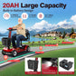 4-Wheel Foldable Electric Mobility Scooter for Adults, 20Ah Battery, 360° Swivel Seat, Solid Tires, Red