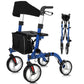 All-Terrain Rollator Walker with Seat – Foldable Aluminum Walker with Backrest & Adjustable Height