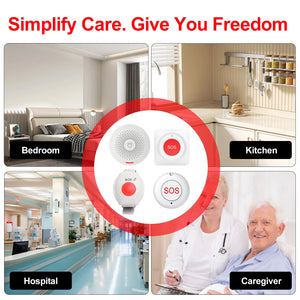 Smart WiFi SOS Emergency Button – Tuya Home Alert System with Adjustable Sound & Light Alarm