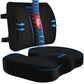 Ergonomic Memory Foam Seat Cushion & Lumbar Support Pillow Set – Non-Slip Back and Hip Support for Office Chair, Car & Home