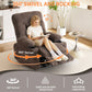 360° Swivel Rocker Recliner Chair – Manual Upholstered Lounge Chair with Cup Holders & Side Pockets for Living Room