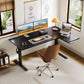 55-Inch Electric L-Shaped Standing Desk, Height Adjustable Reversible Corner Computer Desk for Home Office