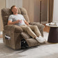 Power Lift Recliner Chair with Massage & Heat, Extra-Wide 360° Swivel Rocker with Adjustable Headrest, Footrest & Side Pockets