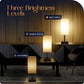 Bedside Table Lamps Set of 2, Touch Control, 3-Way Dimmable, USB-A and USB-C Charging Ports, AC Outlets for Bedroom