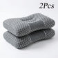 Soybean Fiber Ergonomic Contour Neck Pillow for Side & Back Sleepers, Breathable Head, Neck & Shoulder Support Pillow