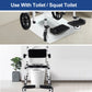 3-in-1 Folding Rolling Shower Commode Chair – Lightweight Wheelchair with Locking Wheels, Padded Arms & Removable Bucket