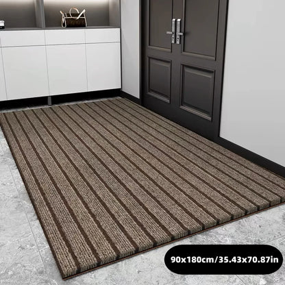 Large Striped Non-Slip Floor Mat, Waterproof Stain-Resistant Easy-Clean Entrance Rug for Hallway, Kitchen & Bathroom
