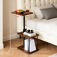 Adjustable C-Shaped Side Table – 360° Swivel, Height Adjustable Laptop Table with 3-Tier Storage for Sofa & Bed