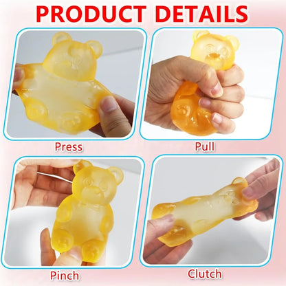 Mini Bear Maltose Squishy Toy, Soft Slow-Rising Sensory Squeeze Fidget for Kids & Adults