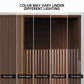 Fluted Wood Nightstand with Charging Station, Storage Drawers & Open Shelf, Bedside Table with 2 AC Outlets, USB-A & USB-C Ports