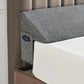 Memory Foam Bed Gap Filler Pillow, Triangle Headboard Wedge Cushion with Side Pockets, Washable Cover, Queen & King