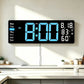 LED Digital Alarm Clock with Bottom Glow Light, Date, Day & Temperature Display, Dual Alarms, DST, 3-Level Brightness – Blue