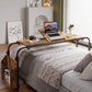 60.6–84.2 Inch Adjustable Overbed Table with Wheels, Mobile Rolling Laptop Desk with 0–65° Tilting Stand for Home & Hospital