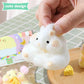 3-Inch Hamster Squishy Toy, 1-Piece Soft Sensory Squeeze Fidget for Adults & Teens