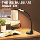 3.5 Inch LED Desk Lamp with USB Charging Port, USB Powered Dimmable 3 Color Temperatures 5 Brightness Levels 4 Timer Settings Flexible Adjustable Gooseneck Sturdy Base Eye-Caring Reading Light for Home Office Bedroom Study Li