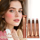 4-Piece Blush, Contour and Highlighter Stick Set with Cushion Applicators, Face Makeup
