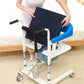 Hydraulic Patient Transfer Chair with Commode – Adjustable 16.5–24" Height, 198 lbs Capacity