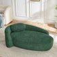 Modern Curved Oval Chaise Lounge Chair – Ergonomic Single Accent Sofa with Integrated Backrest & Matching Pillow
