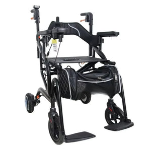 Lightweight Folding Electric Rollator Walker with Seat - 100kg Capacity