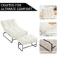 Accent Chair with Ottoman – Adjustable Backrest Upholstered Lounge Chair with Footrest for Living Room & Bedroom