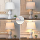 Modern Farmhouse Table Lamps Set of 2 with USB Ports, 3-Way Dimmable Touch Control, Washed Finish Bedside Nightstand Lamps