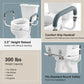 3.5" Elevated Toilet Seat for Seniors – Raised Commode Seat for Standard Round Toilets, 300 lb Capacity