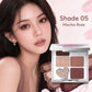6-Color Eyeshadow Palette, Matte Shimmer & Glitter, Nude Pink Brown & Smoky Black, Highly Pigmented Pressed Powder