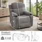 Oversized Power Lift Recliner Chair with Heat & Massage, Electric Stand Assist Recliner with Cup Holders & Side Pockets