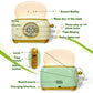 Digital Alarm Clock with LED Night Light, Sleep Training, Temperature Display, Cute Bedside Clock for Bedrooms