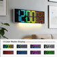 18-Inch RGB LED Digital Wall Clock with Remote Control, Temperature & Date Display, Timer, Auto DST, Dimmable Brightness