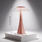 Pink Cordless LED Table Lamp, 1200mAh Rechargeable Battery, USB-C Charging, 3 Color Temperatures and Stepless Dimming
