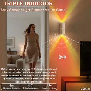 LED Wireless Wall Sconce with Motion Sensor, 7-Color Changing Light, 1500mAh Rechargeable Battery Operated Indoor Wall Lamp
