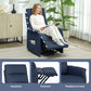 Power Lift Recliner Chair for Seniors – Fabric Lift Assist Sofa with Remote Control, Side Pockets & Pocket Spring, Deep Blue