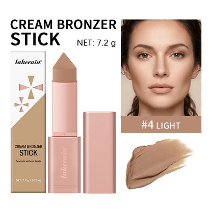 2-Piece Cream Bronzer Stick Set, Smooth Blendable Face Contour, Waterproof Natural Sun-Kissed Finish