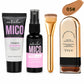 4-in-1 Base Makeup Set, Hydrating Primer Gel, Setting Spray, Full Coverage Foundation Stick & Brush, Matte Finish