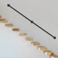 79" Wall-Mounted Stair Handrail – 2-Section Galvanized Iron Safety Grab Bar, 1.26" Pipe, Black