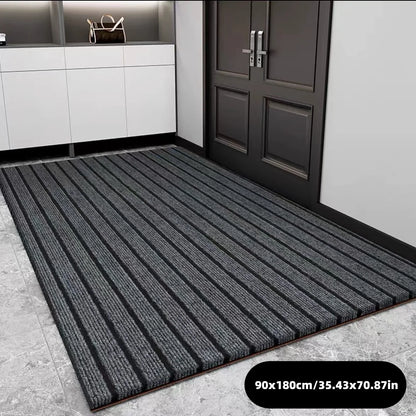 Large Striped Non-Slip Floor Mat, Waterproof Stain-Resistant Easy-Clean Entrance Rug for Hallway, Kitchen & Bathroom