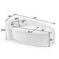 Modern Curved Oval Chaise Lounge Chair – Ergonomic Single Accent Sofa with Integrated Backrest & Matching Pillow
