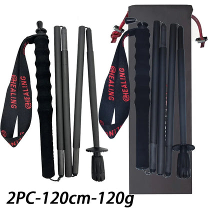 Foldable Carbon Fiber Trekking Pole – Ultra-Light 5-Section Hiking Walking Stick