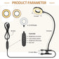 5X LED Magnifying Desk Lamp, USB Powered, 3 Color Modes, 10 Brightness Levels, Flexible Gooseneck with Metal Clamp