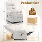 Compact Power Recliner Chair with Wheels & USB Ports, Electric Reclining Chair for Small Spaces, Living Room, Bedroom & Office