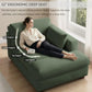 Oversized Corduroy Chaise Lounge Chair – Upholstered Sleeper Sofa with Left Armrest, Cushion & Deep Seat