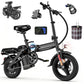 560W Peak Folding Electric Bike for Adults – 48V 10.4Ah Removable Battery, 14" Wheels, Up to 24 MPH