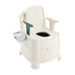 Portable Bedside Commode Chair with Armrests & Backrest – 2 Height Settings, Dual Buckets, 220 lb Capacity