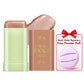 Blush Stick with Puff Applicator, Natural Matte Finish, Smooth Blendable Cheek Color, 9 Shades