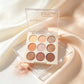 9-Pan Face and Eye Palette, Eyeshadow, Highlighter, Blush and Contour, Oat and Rose Shades