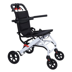 Portable Foldable Transport Wheelchair – Lightweight Travel Chair for Adults & Seniors, 180 lbs Capacity