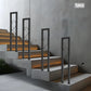Black U-Shaped Stair Handrail – Wall-Mounted Anti-Slip Safety Grab Bar for Indoor & Outdoor Stairs